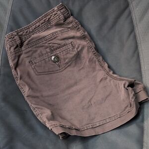Duo Maternity High Waist Brown Shorts